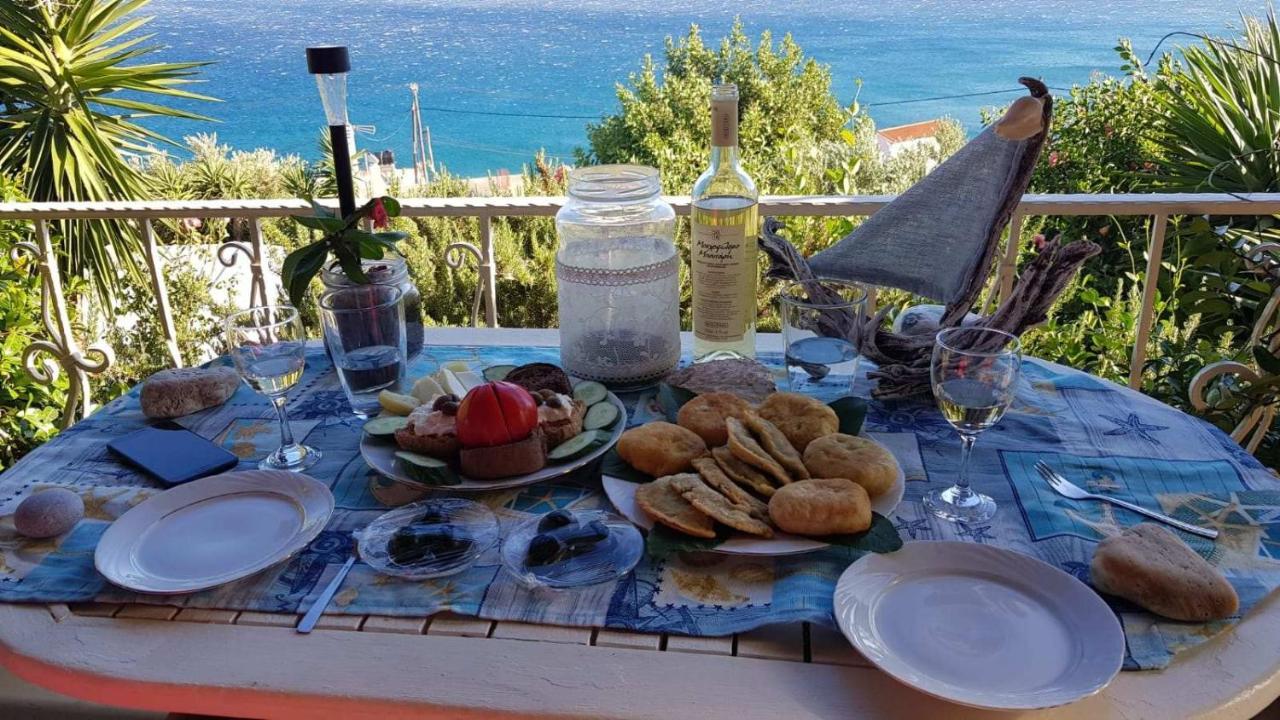 Elouthia Residence With Sea View And Hot Tub Tsoútsouros Dış mekan fotoğraf