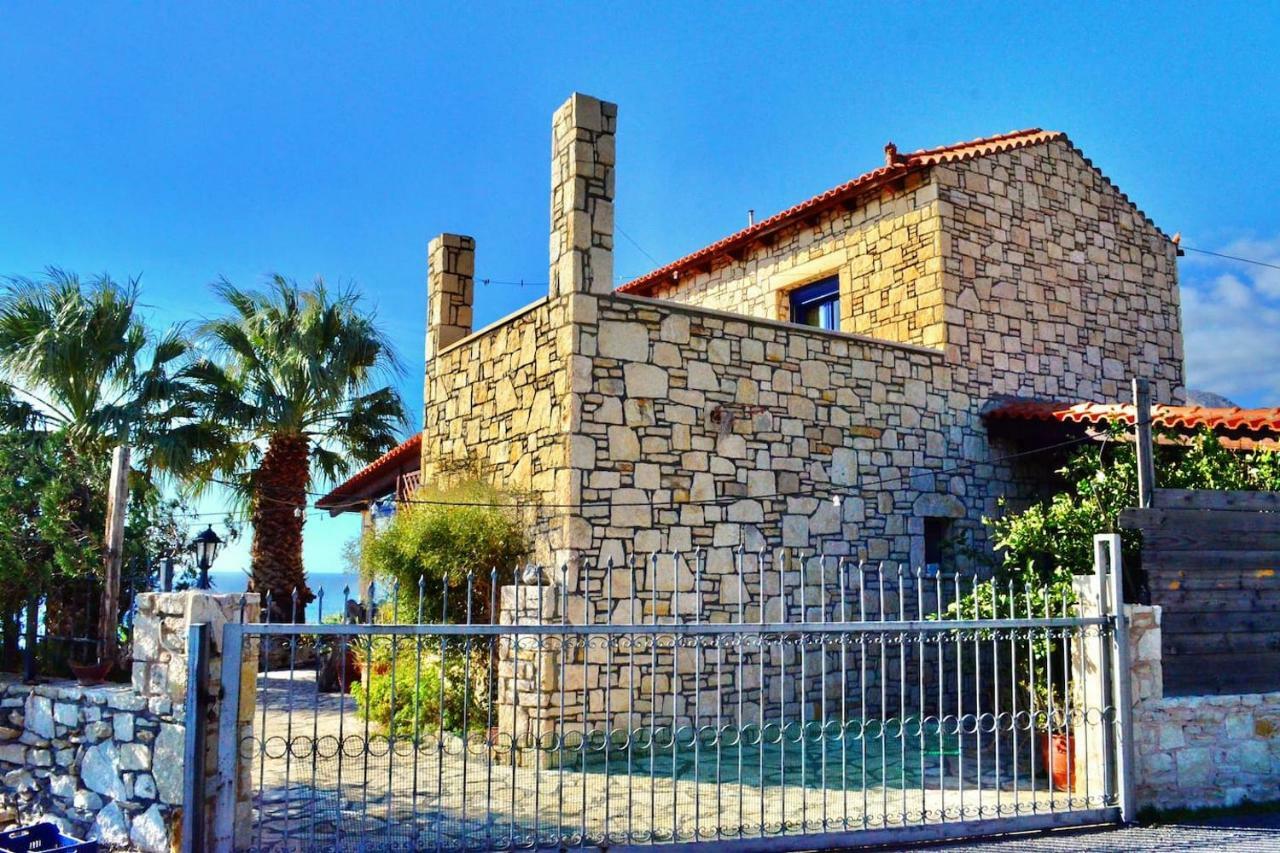 Elouthia Residence With Sea View And Hot Tub Tsoútsouros Dış mekan fotoğraf