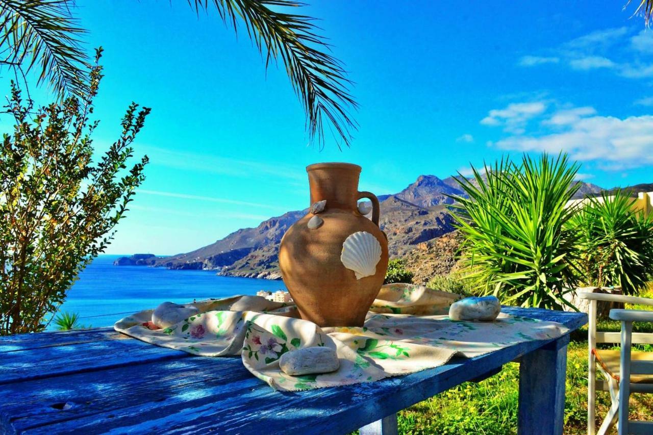 Elouthia Residence With Sea View And Hot Tub Tsoútsouros Dış mekan fotoğraf
